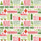Merry Christmas Vintage Font Fabric - ineedfabric.com