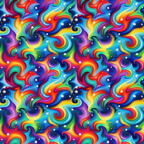 Mesmerizing Psychedelic Swirls Fabric - ineedfabric.com