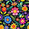 Mexican Floral Fiesta Pattern 2 Fabric - ineedfabric.com