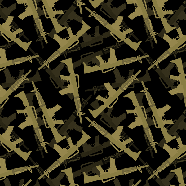Military M16 Rifle Fabric - Black - ineedfabric.com
