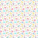 Mini Sweets & Marshmallow Treats Fabric - White - ineedfabric.com