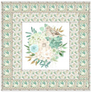 Mint Dreams Bird on Bouquet Wall Hanging 42" x 42" - ineedfabric.com