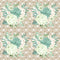 Mint Dreams Bouquets on Damask Fabric - Gold - ineedfabric.com