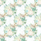 Mint Dreams Bouquets on Words Fabric - White - ineedfabric.com