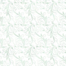 Mint Dreams Vines Fabric - White - ineedfabric.com