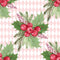 Mistletoe Christmas Checkered Pink Fabric - ineedfabric.com