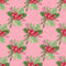 Mistletoe Christmas Fabric - Pink - ineedfabric.com