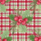 Mistletoe Christmas Red Plaid Fabric - ineedfabric.com