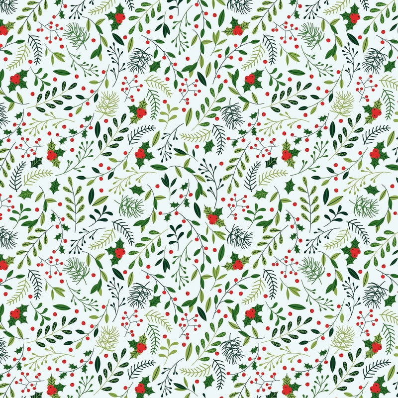 Mistletoe Fabric - Green - ineedfabric.com