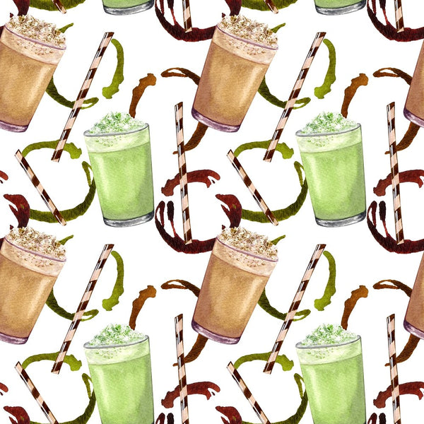 Mixed Matcha Latte Fabric - White - ineedfabric.com