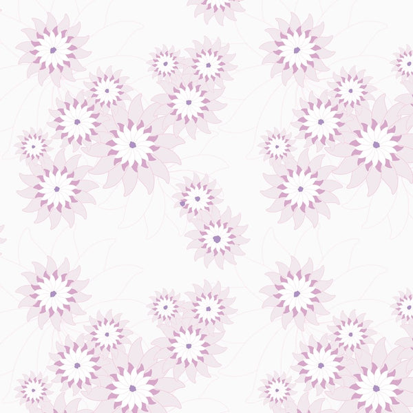 Modern Garden Flower Fabric Variation 1 - Pink - ineedfabric.com