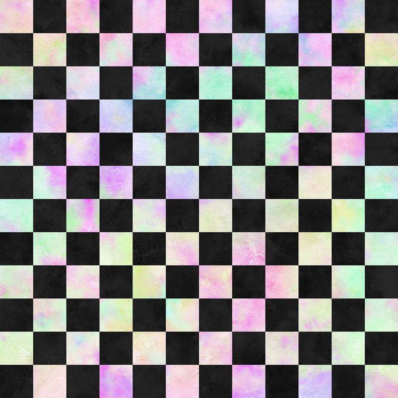 Modern Rainbow Checkered Fabric - ineedfabric.com