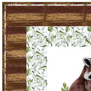 Mom and Baby Raccoon Sitting on a Stump Wall Hanging 42" x 42" - ineedfabric.com
