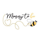 Mommy To Bee Heart Fabric Panel - ineedfabric.com