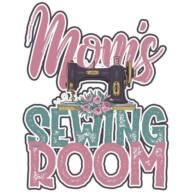 Mom's Sewing Room Fabric Panel - Pink - ineedfabric.com