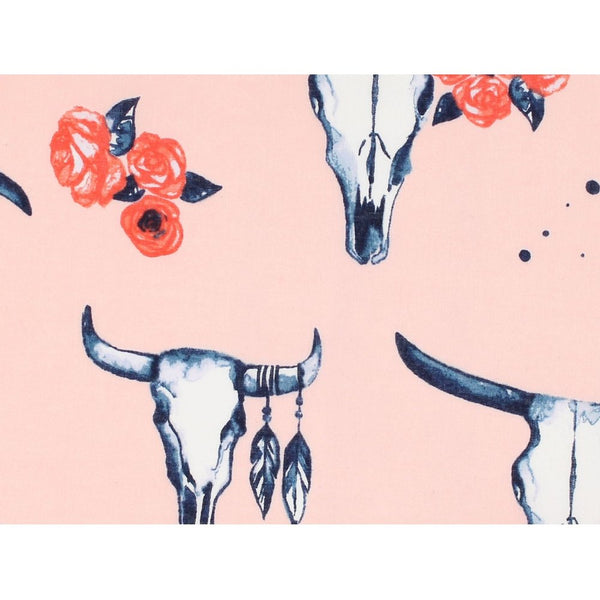 Monaluna Skulls & Roses Fabric - ineedfabric.com