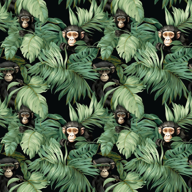 Monkey & Leaves Fabric - ineedfabric.com