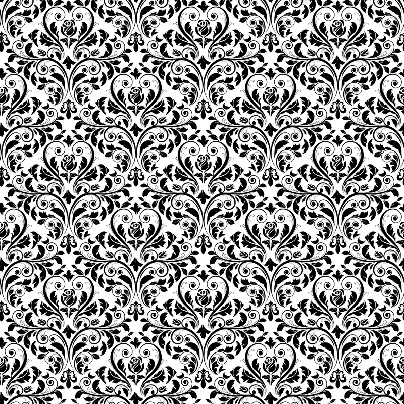 Monochrome Packed Damask Fabric - ineedfabric.com