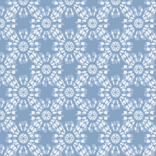 Monochrome Shibori Mandala Fabric - ineedfabric.com