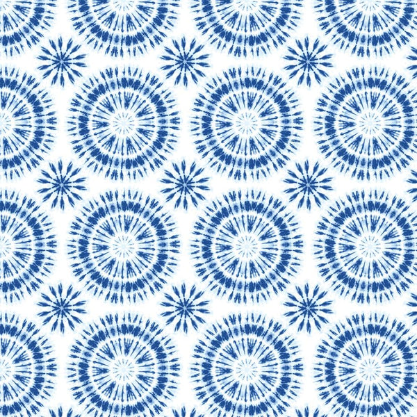 Monochrome Shibori Sunburst Circles Fabric - ineedfabric.com
