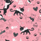 Moody Christmas Cats Pattern 3 Fabric - ineedfabric.com