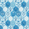Moroccan Floral Patchwork Fabric - Blue - ineedfabric.com