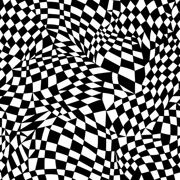 Mosaic Checkered Basics Fabric - Black/White - ineedfabric.com