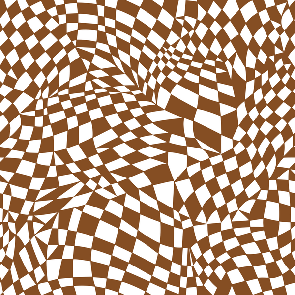 Mosaic Checkered Basics Fabric - Russet - ineedfabric.com