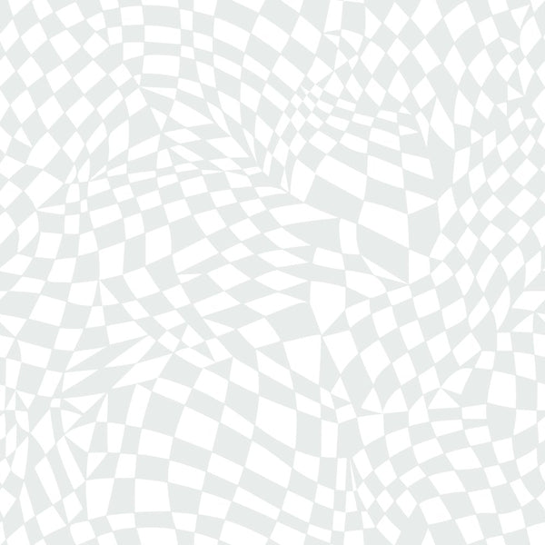 Mosaic Checkered Basics Fabric - Silver - ineedfabric.com