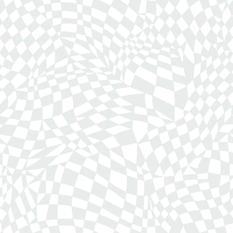 Mosaic Checkered Basics Fabric - Silver - ineedfabric.com
