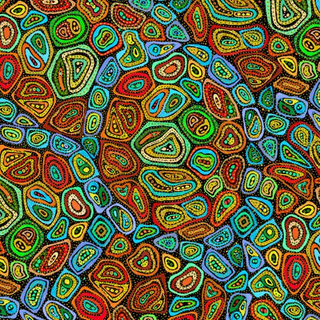Mosaic Turtles Mosaic Fabric - ineedfabric.com