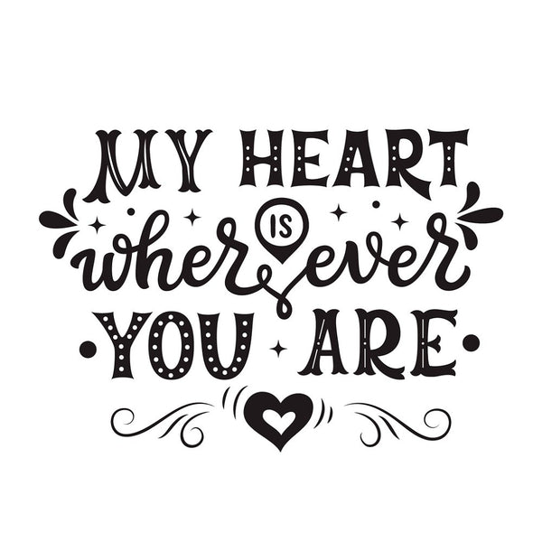 My Heart Is Wherever You Are Fabric Panel - ineedfabric.com