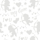 My Love Cupid Tone on Tone Fabric - ineedfabric.com