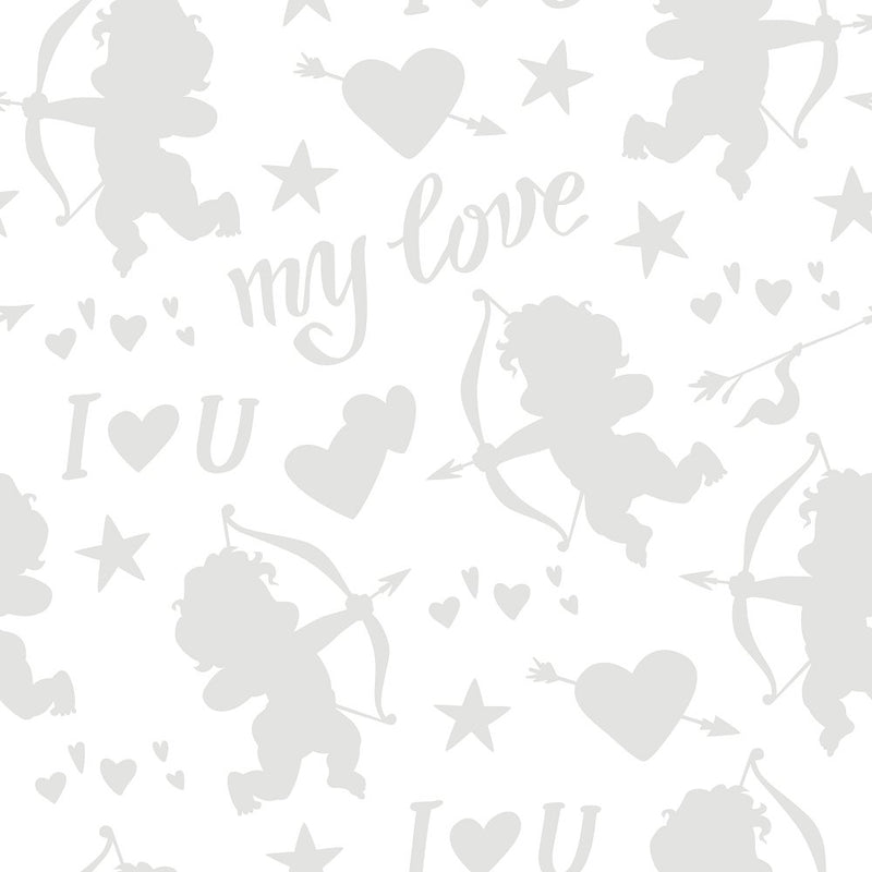 My Love Cupid Tone on Tone Fabric - ineedfabric.com