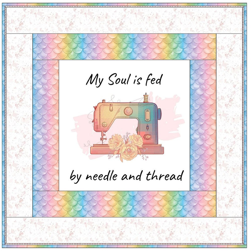 My Soul Is Fed By Needle And Thread Wall Hanging 42" x 42" - ineedfabric.com