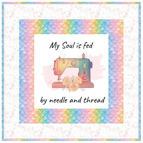 My Soul Is Fed By Needle And Thread Wall Hanging 42" x 42" - ineedfabric.com