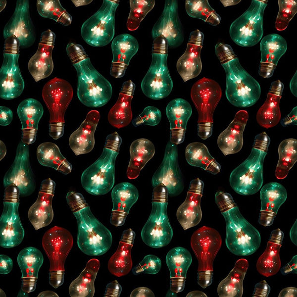 Neon Christmas Bulb Fabric - ineedfabric.com