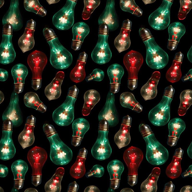 Neon Christmas Bulb Fabric - ineedfabric.com