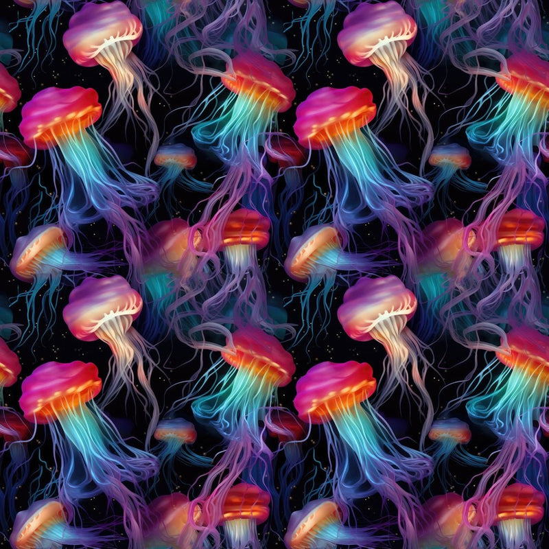Neon Jelly Fish Fabric - ineedfabric.com