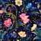 Nightlife Nouveau Floral Pattern 6 Fabric - ineedfabric.com