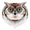 Northern Woods Owl Head Fabric Panel - ineedfabric.com