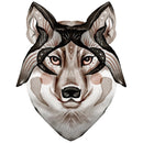 Northern Woods Wolf Head 2 Fabric Panel - ineedfabric.com