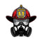 Occupation, Firefighter Helmet Fabric Panel - White - ineedfabric.com