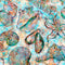 Oceana Seashells Fabric - ineedfabric.com