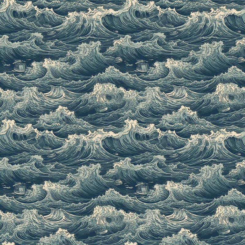 Oceanic Pattern 5 Fabric - ineedfabric.com