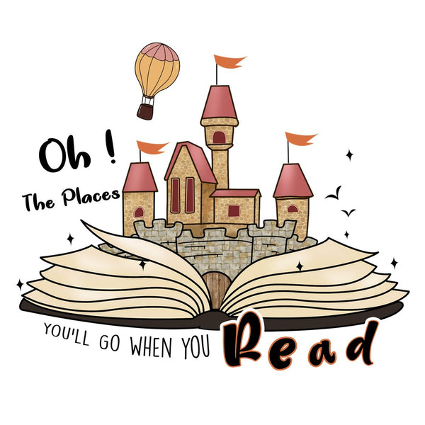 Oh The Places You'll Go When You Read Fabric Panel - ineedfabric.com