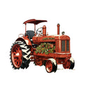 Old School Farm Tractor Fabric Panel - ineedfabric.com