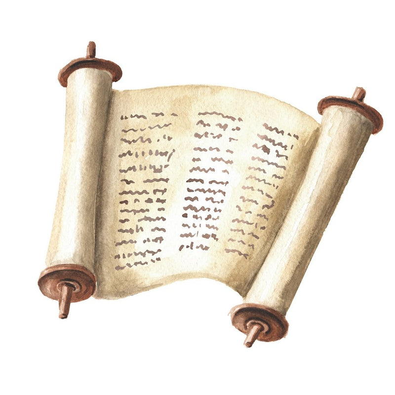 Fun Sewing Open Torah Scroll Fabric Panel 4.5 Inches by 4.5 Inches