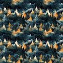 Orange Speckled Forest Fabric - ineedfabric.com