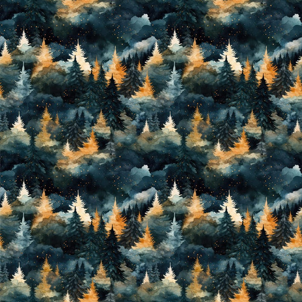 Orange Speckled Forest Fabric - ineedfabric.com